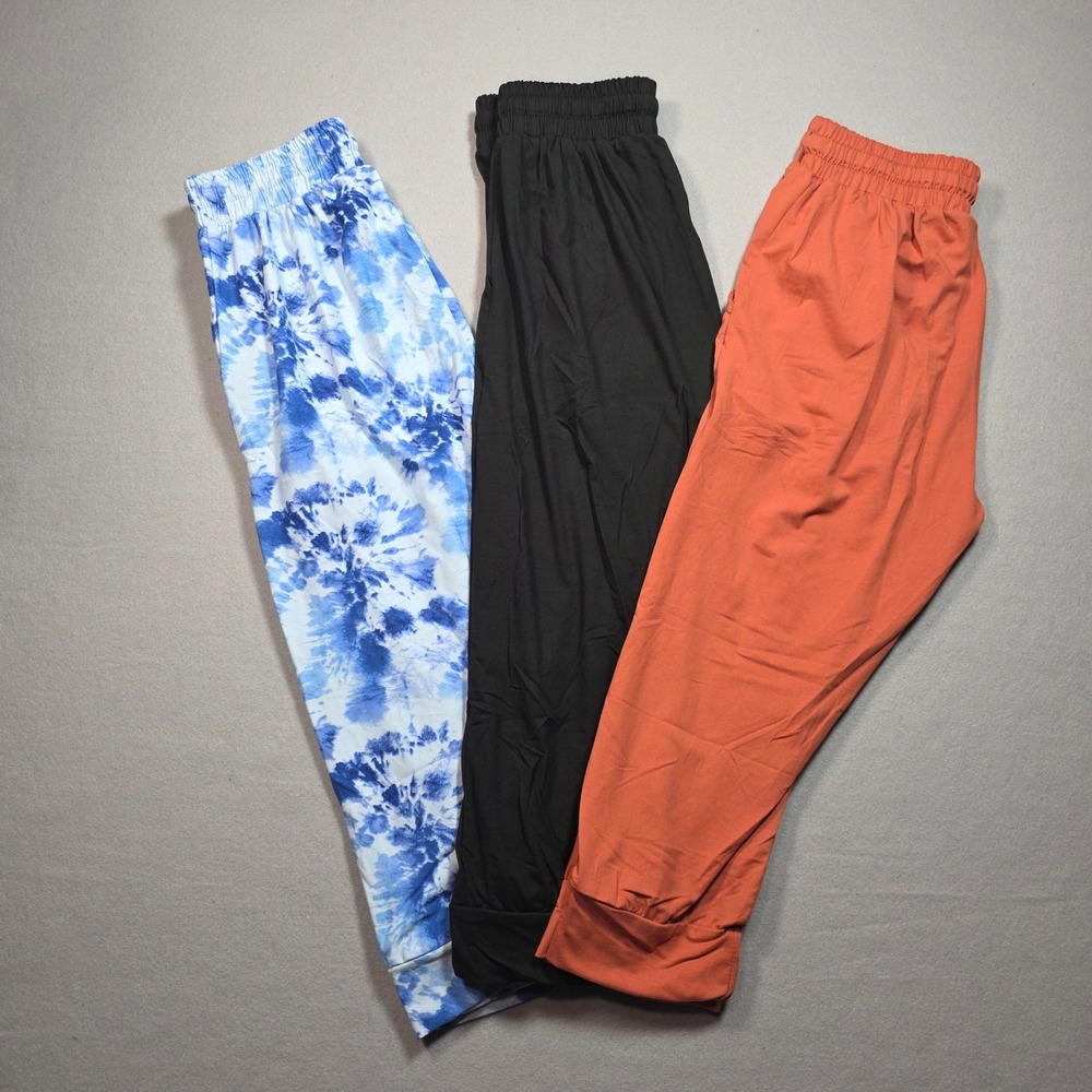 Real Essentials 3 Pack Ultra Soft Capri Joggers - Women's Small - NWOT